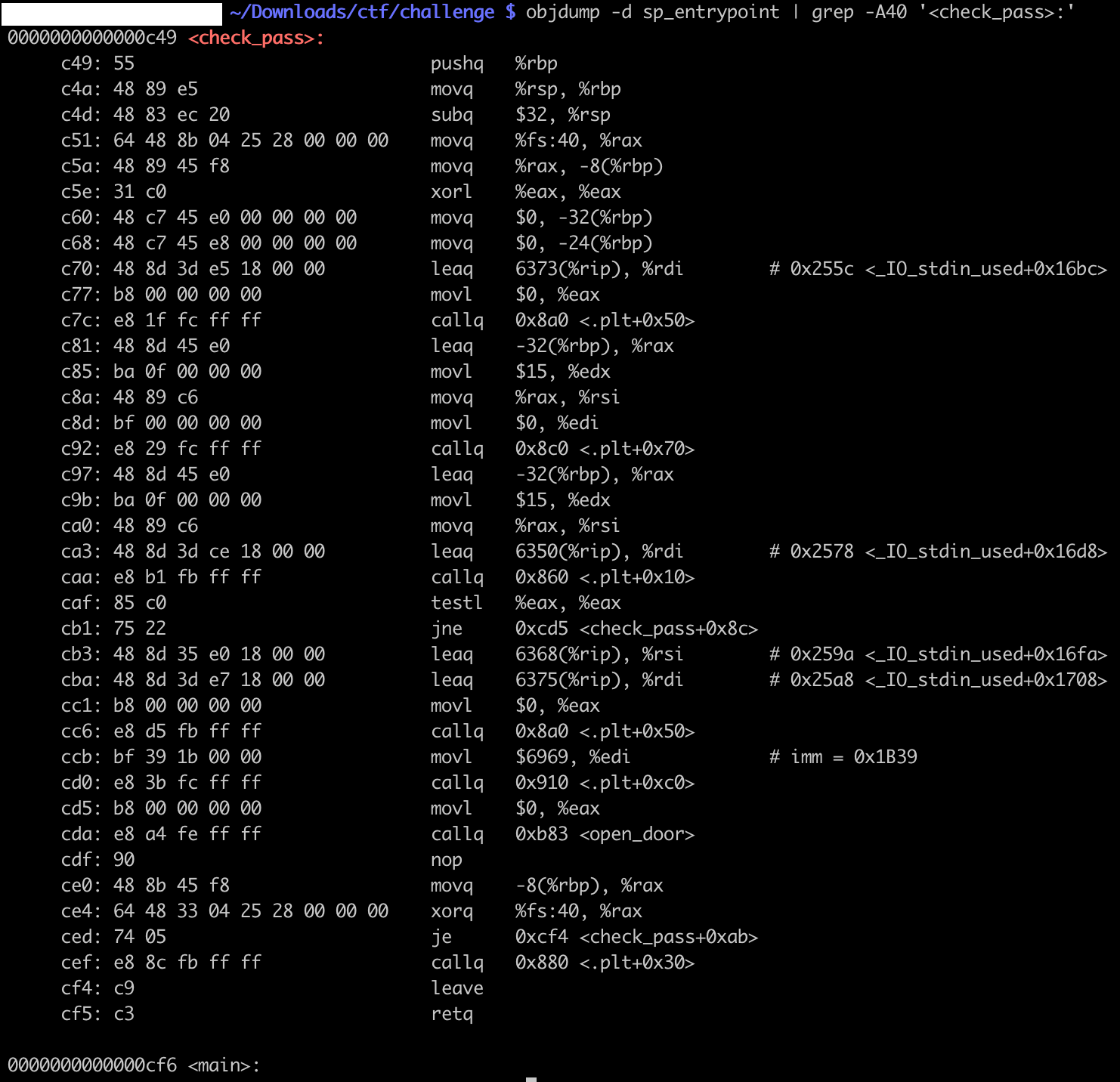 Decompile objdump